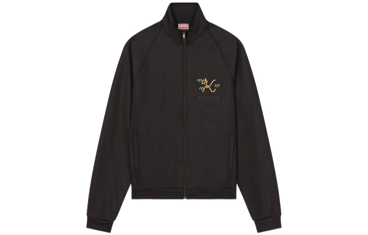 KENZO Nigo FW22 Embroidered Logo Zip-Up Jacket Black FC65BL7904IP-99J