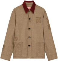 KENZO x Nigo FW22 Patchwork Badge Jacket Beige Unisex FC65VE1019RJ-11 KENZO x Nigo FW22 Patchwork Badge Jacket Beige Unisex FC65VE1019RJ-11