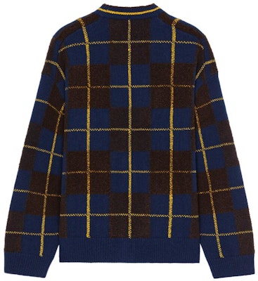 KENZO x Nigo FW22 Plaid Wool Long Sleeve Knit Sweater Navy FC65CA3043CL-77 Lookbook KENZO x Nigo FW22 Plaid Wool Long Sleeve Knit Sweater Navy FC65CA3043CL-77