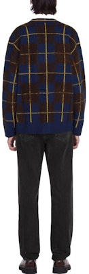 KENZO x Nigo FW22 Plaid Wool Long Sleeve Knit Sweater Navy FC65CA3043CL-77 Purchase KENZO x Nigo FW22 Plaid Wool Long Sleeve Knit Sweater Navy FC65CA3043CL-77