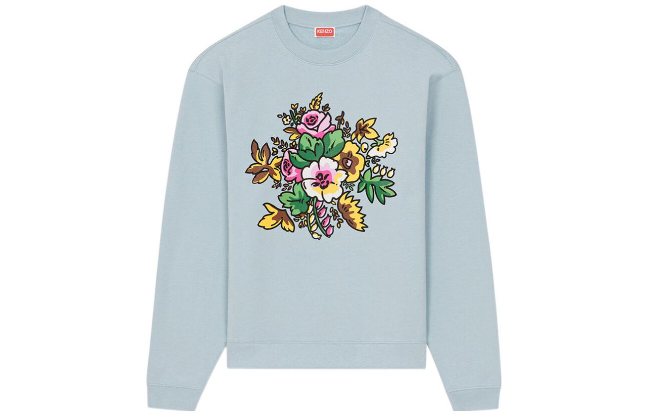 KENZO Nigo FW22 Pop Bouquet Crewneck Sweatshirt Blue Mens FC65SW045CMI-99J-BU