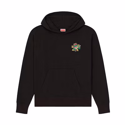 KENZO Nigo FW22 Pop Bouquet Floral Embroidered Hoodie Black Men’s Hoodie FC65SW462CMI-99J