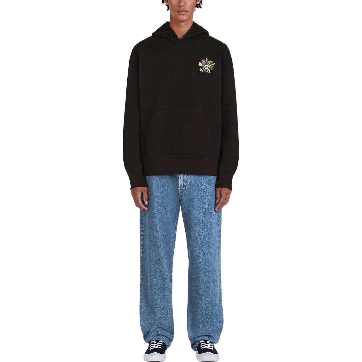 Shop KENZO x Nigo FW22 Pop Bouquet Floral Embroidered Hoodie Black Men’s Hoodie FC65SW462CMI-99J