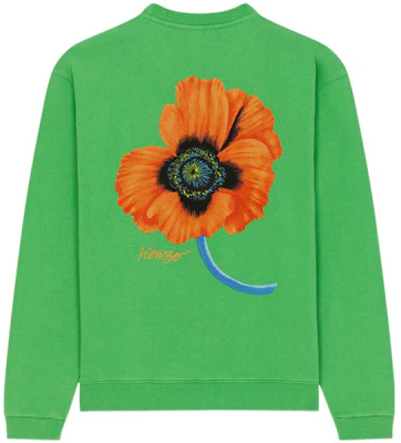 ケンゾー x ニゴ FW22 ポピー フローラル ロゴ プリント グリーン プルオーバー メンズ FC65SW4254MF-57 Order ケンゾー x ニゴ FW22 ポピー フローラル ロゴ プリント グリーン プルオーバー メンズ FC65SW4254MF-57