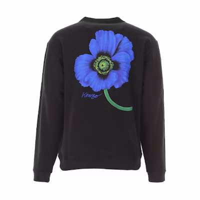 Kenzo Nigo FW22 Poppy Floral Print Black Pullover Sweatshirt 秋冬 FC65SW4254MF-99J