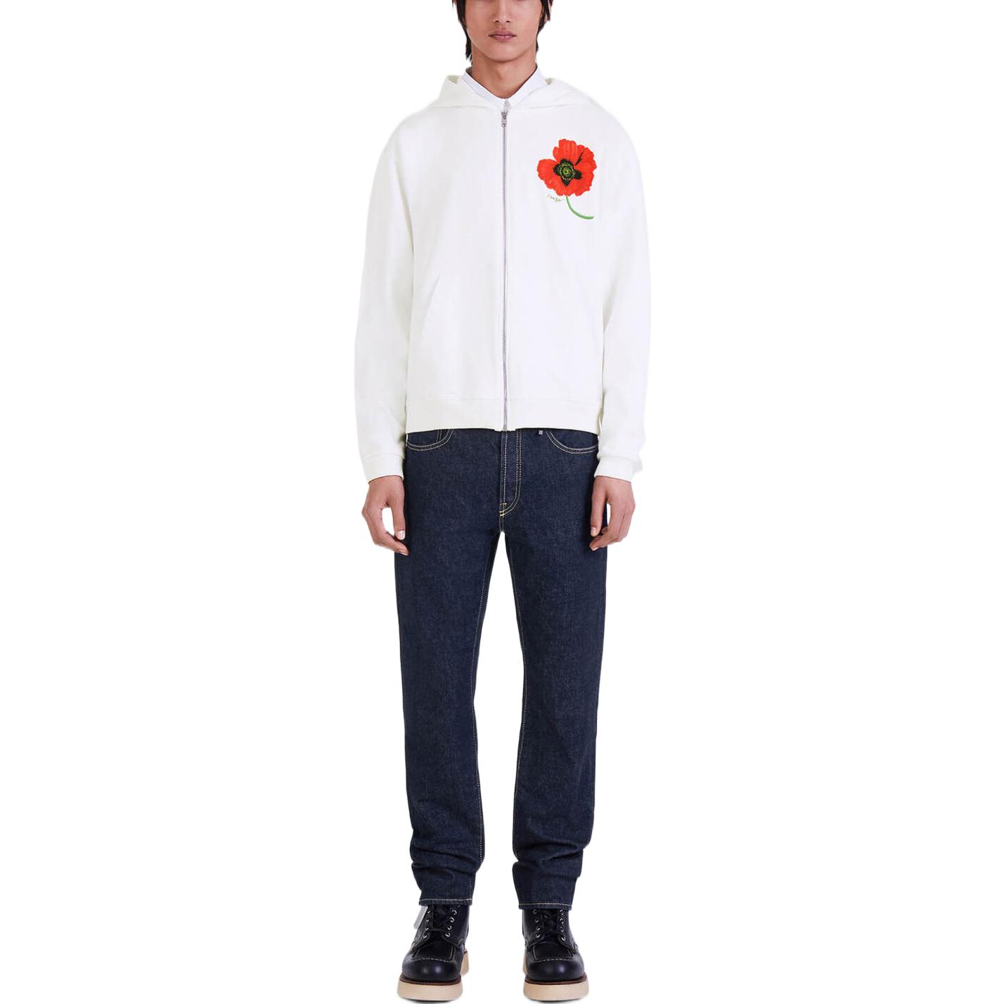 Shop KENZO x Nigo FW22 Poppy Hoodie White  Casual Fall Collection. FC65SW4244MF-01
