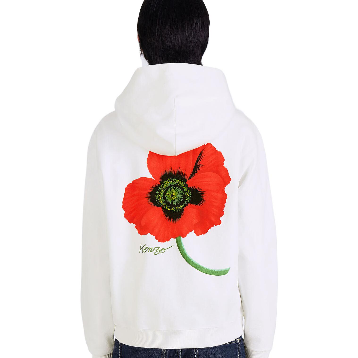 Sizing KENZO x Nigo FW22 Poppy Hoodie White  Casual Fall Collection. FC65SW4244MF-01