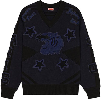 KENZO x Nigo FW22 Tiger Logo Knit Pullover Sweater Unisex Black. FC65PU3293BB-99J Order KENZO x Nigo FW22 Tiger Logo Knit Pullover Sweater Unisex Black. FC65PU3293BB-99J