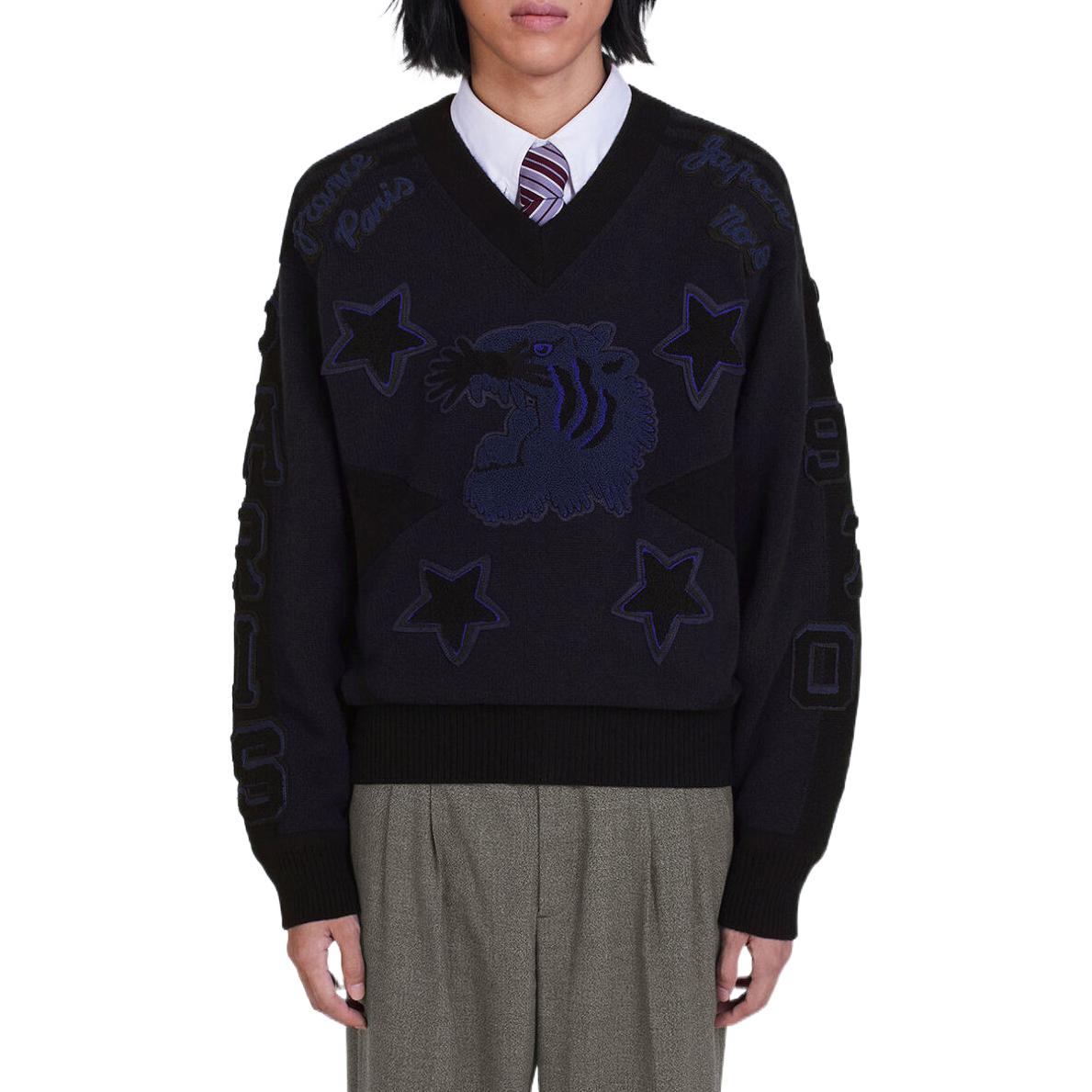 Details for KENZO x Nigo FW22 Tiger Logo Knit Pullover Sweater Unisex Black. FC65PU3293BB-99J