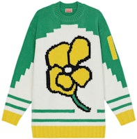 KENZO x Nigo FW22 University Colorblock Crewneck Sweater Unisex Green FC65PU3143BD-57 KENZO x Nigo FW22 University Colorblock Crewneck Sweater Unisex Green FC65PU3143BD-57