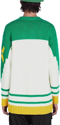 겐조 x 니고 FW22 유니버시티 컬러블록 크루넥 스웨터 유니섹스 그린 FC65PU3143BD-57 Sizing 겐조 x 니고 FW22 유니버시티 컬러블록 크루넥 스웨터 유니섹스 그린 FC65PU3143BD-57