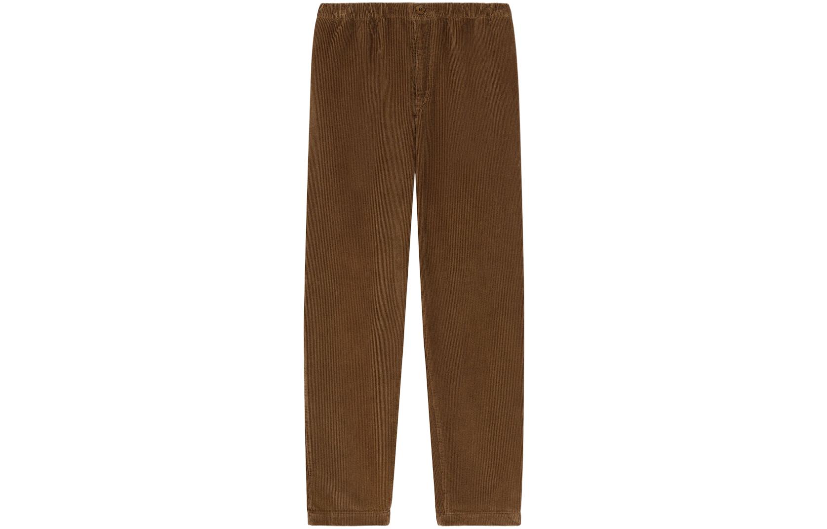 Order KENZO x Nigo FW22 Seluar Logo Universiti Potongan Santai Coklat Kasual FC65PA5009CV-89