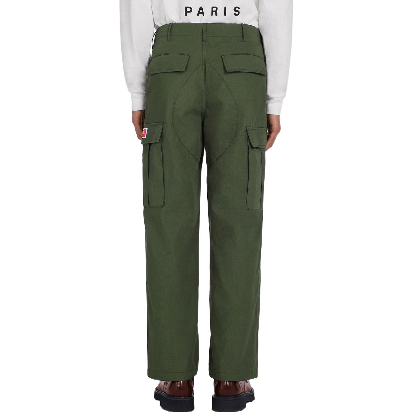 Details for KENZO x Nigo FW22 University Series  Olive Green Casual Pants. FC65PA2429DD-51