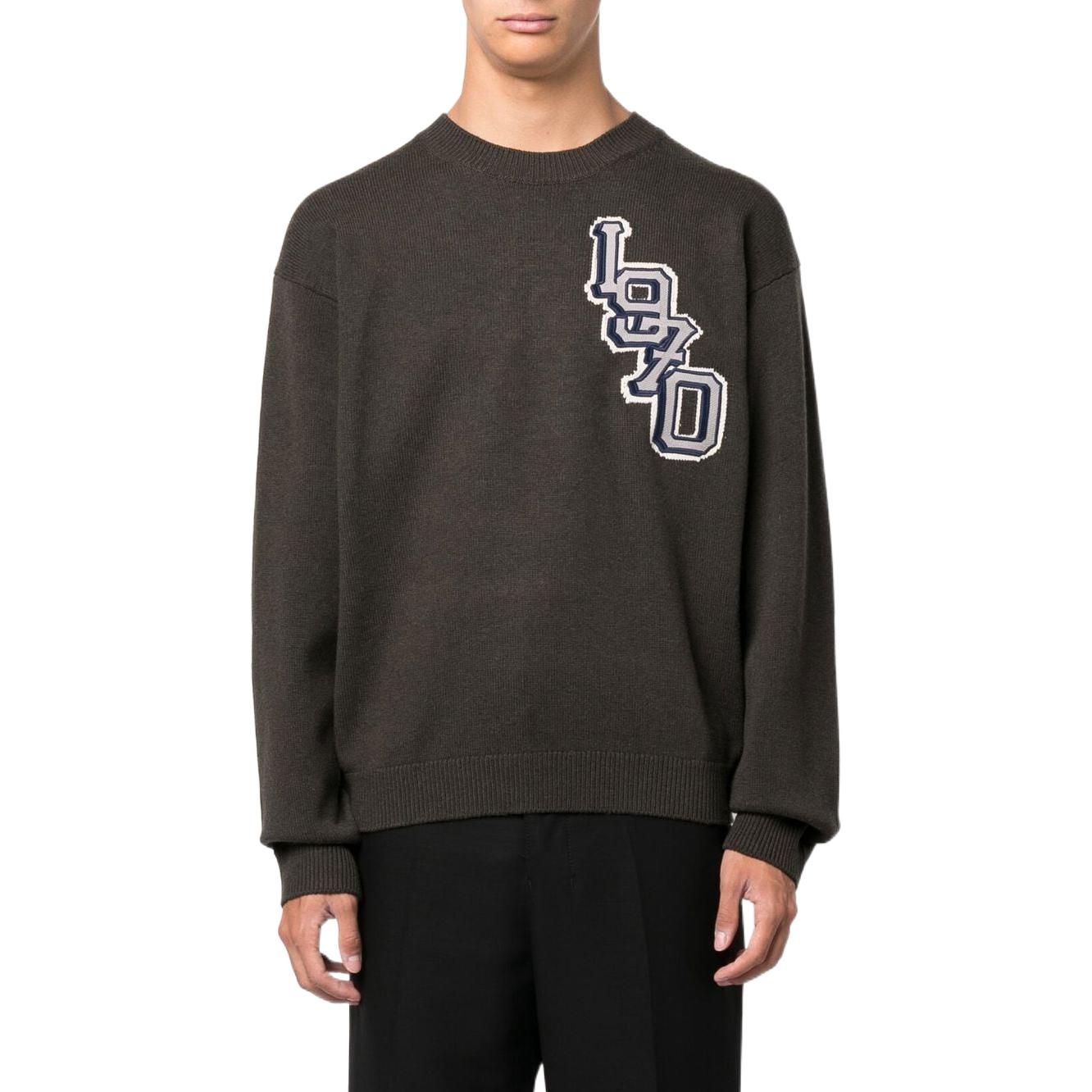 Lookbook KENZO x Nigo FW22 University Series Brown Tiger Logo Crewneck Sweater . FC65PU3163BC-51