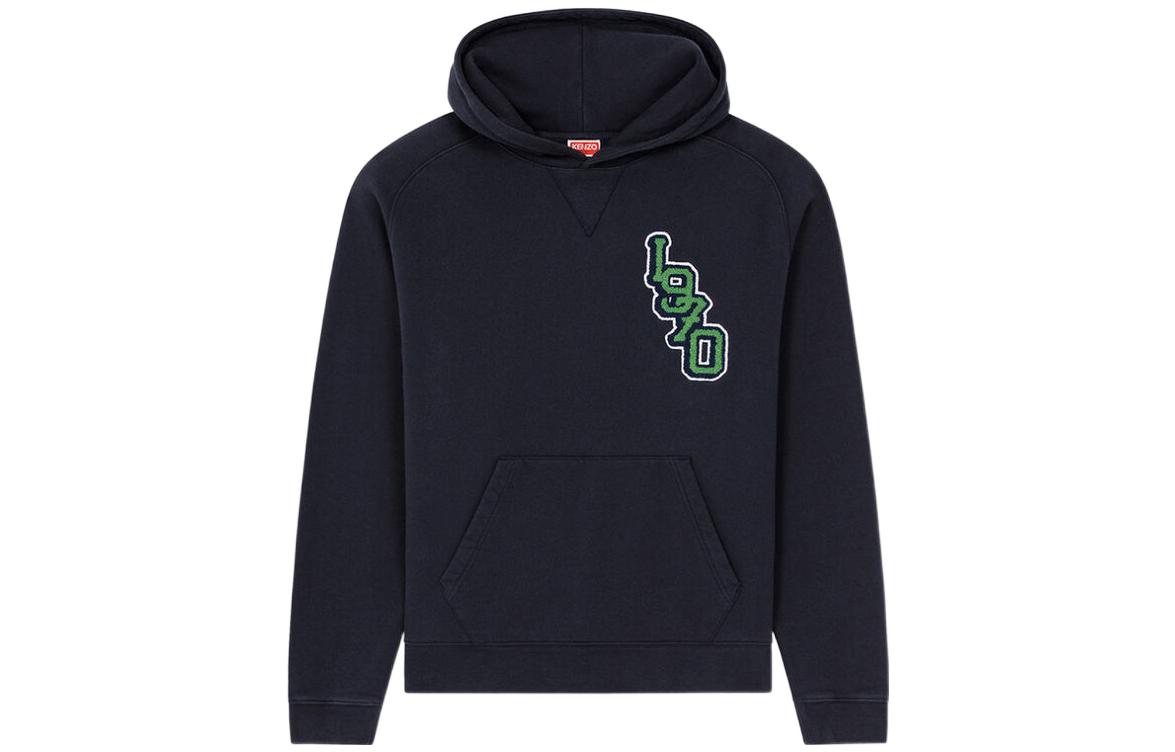 Order KENZO x Nigo FW22 University Series Navy Hoodie with Tiger Embroidery for Men. FC65SW436CMJ-77