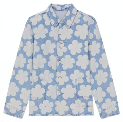 KENZO x Nigo HANA DOTS FW22 Floral Polka Dot Denim Jacket Light Blue for Men FC65DV1019GP-64 Order KENZO x Nigo HANA DOTS FW22 Floral Polka Dot Denim Jacket Light Blue for Men FC65DV1019GP-64