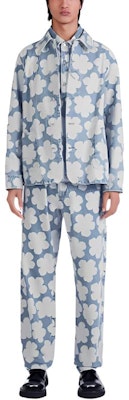 KENZO x Nigo HANA DOTS FW22 Floral Polka Dot Denim Jacket Light Blue for Men FC65DV1019GP-64 Shop KENZO x Nigo HANA DOTS FW22 Floral Polka Dot Denim Jacket Light Blue for Men FC65DV1019GP-64