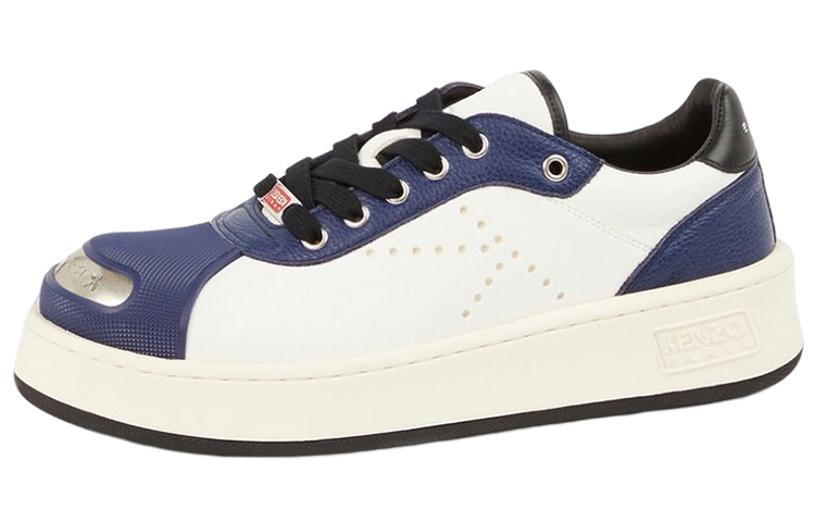 Kenzo x Nigo Leather Lace-Up Low-Top Sneaker 'Blue White' FD55SN040L53.77