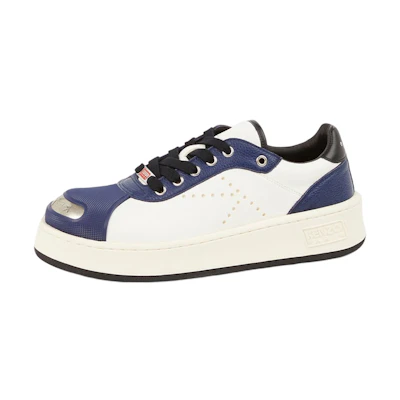 Kenzo Nigo Leather Lace-Up Low-Top Sneaker 'Blue White'