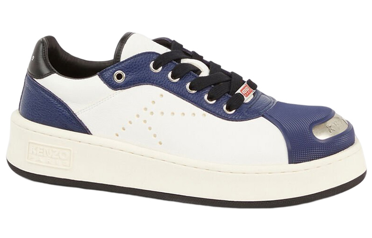 Kenzo Nigo Leather Lace-Up Low-Top Sneaker 'Blue White' 圖 2