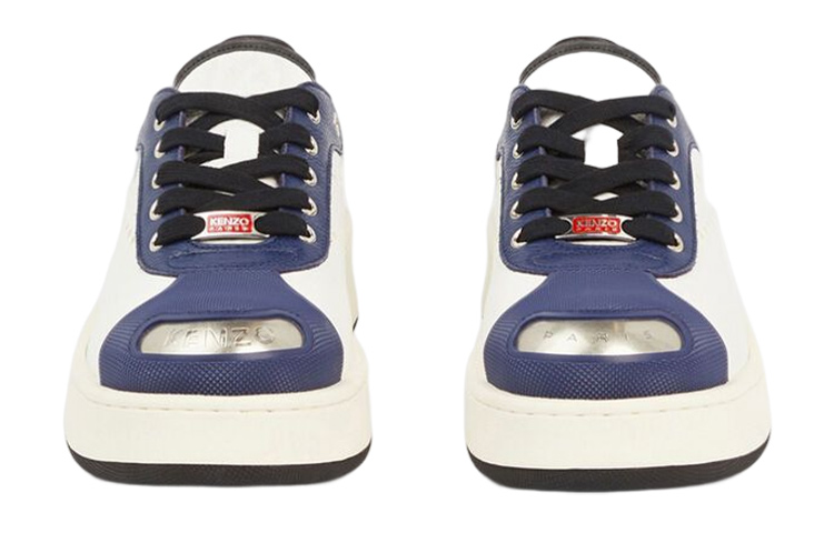 Kenzo Nigo Leather Lace-Up Low-Top Sneaker 'Blue White' 圖 3
