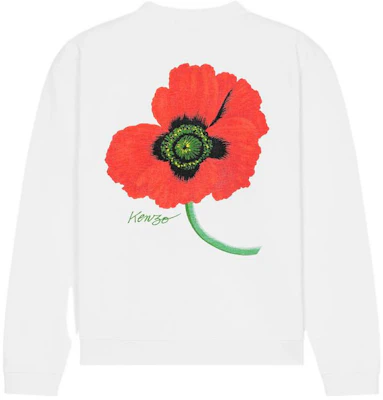 ケンゾー x ニゴ ポピーフローラルプリント プルオーバースウェット FW22 ホワイト FC65SW4254MF-01 Order ケンゾー x ニゴ ポピーフローラルプリント プルオーバースウェット FW22 ホワイト FC65SW4254MF-01