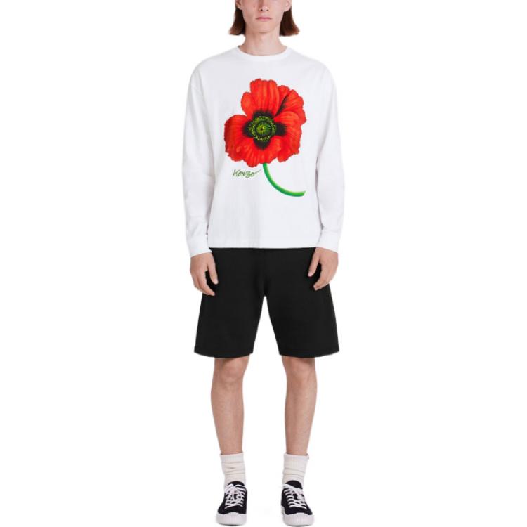 Kenzo Nigo Poppy Flower Print Crewneck Sweatshirt White FC65TS4174SY-01 圖 4