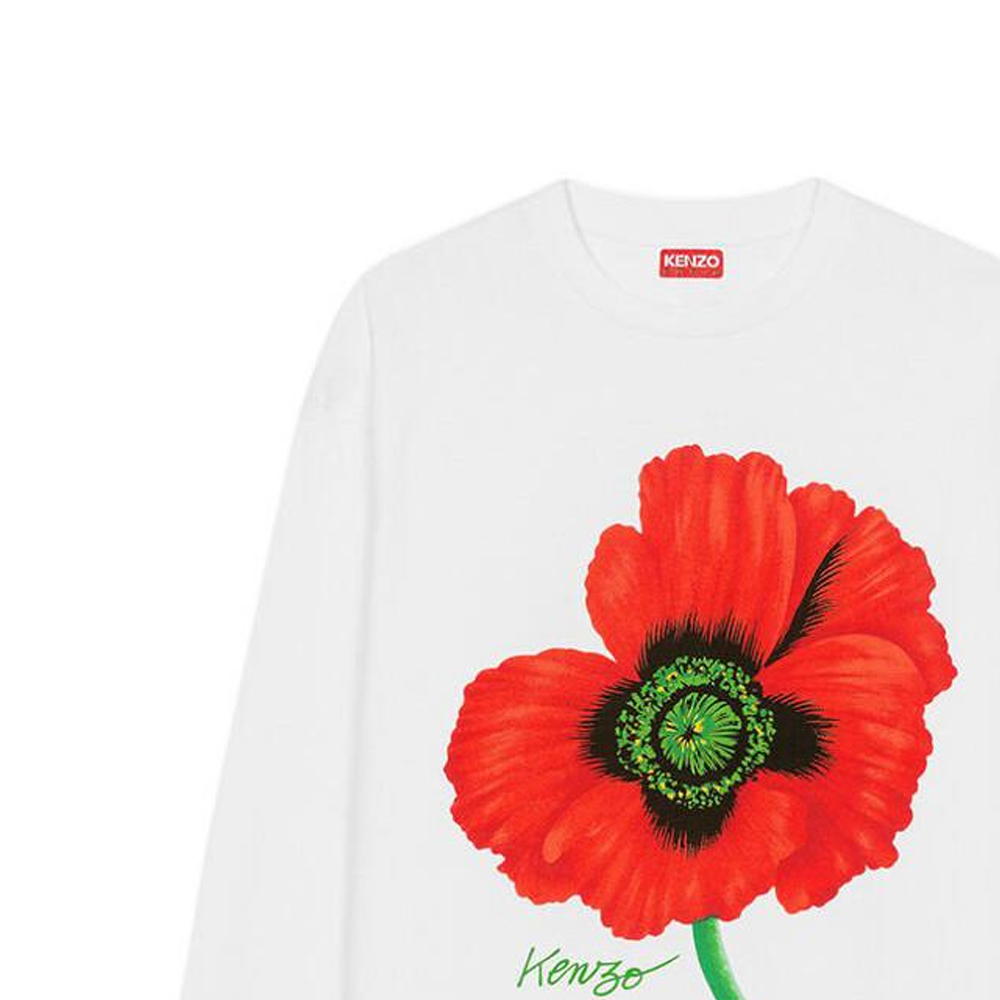 Kenzo Nigo Poppy Flower Print Crewneck Sweatshirt White FC65TS4174SY-01 圖 8