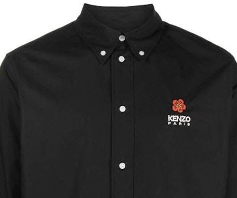 KENZO x Nigo SS23 Black Floral Embroidered Long Sleeve Shirt. FD55CH4109LH-99 Sizing KENZO x Nigo SS23 Black Floral Embroidered Long Sleeve Shirt. FD55CH4109LH-99