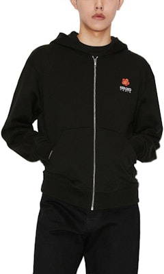 KENZO x Nigo SS23 Black Hoodie with Floral Logo Print and Zipper. FD55SW4424MF-99J Purchase KENZO x Nigo SS23 Black Hoodie with Floral Logo Print and Zipper. FD55SW4424MF-99J