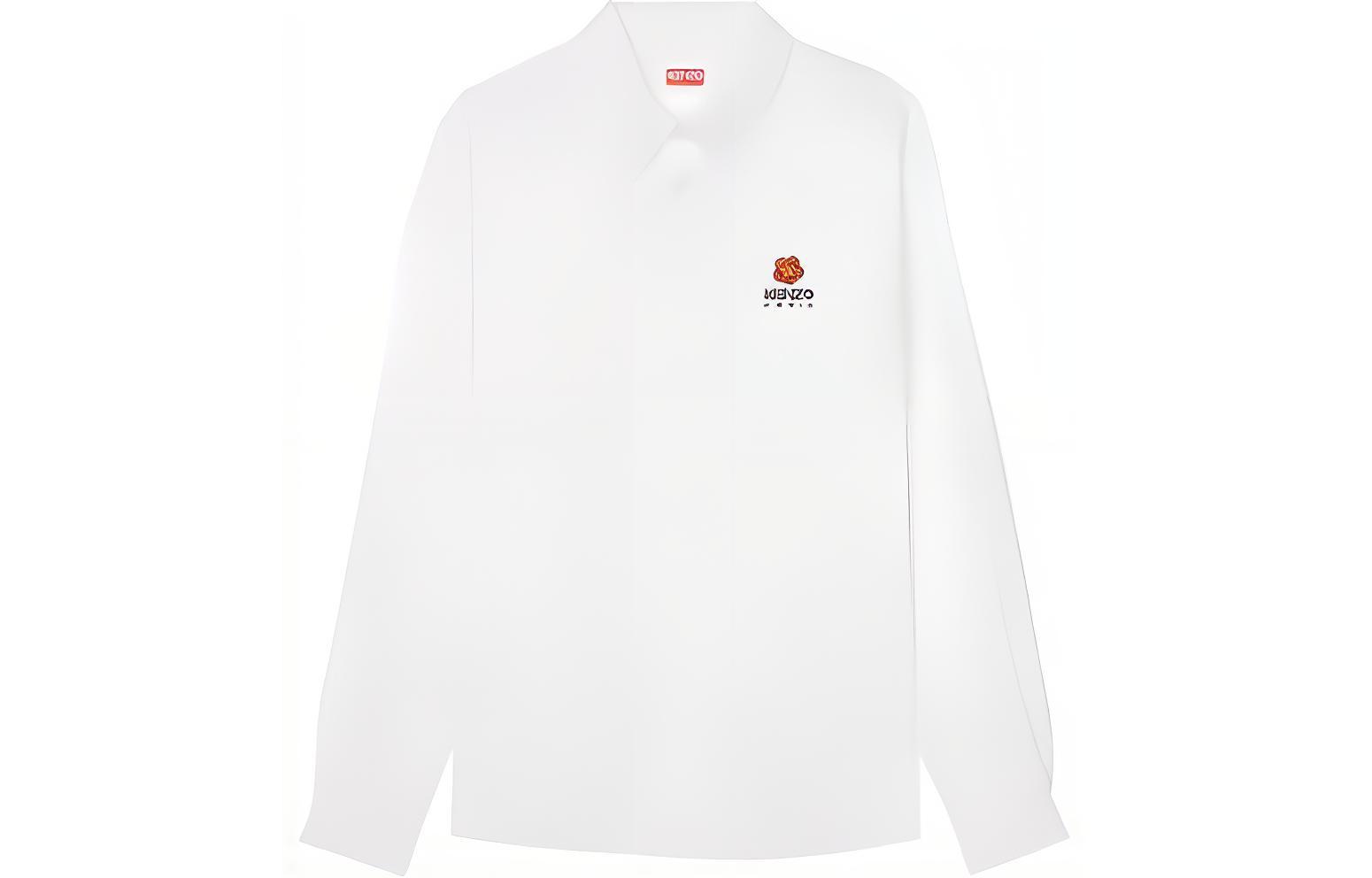 KENZO x Nigo SS23 Boke Flower Embroidered Long Sleeve Shirt Unisex White FD55CH4109LO-01