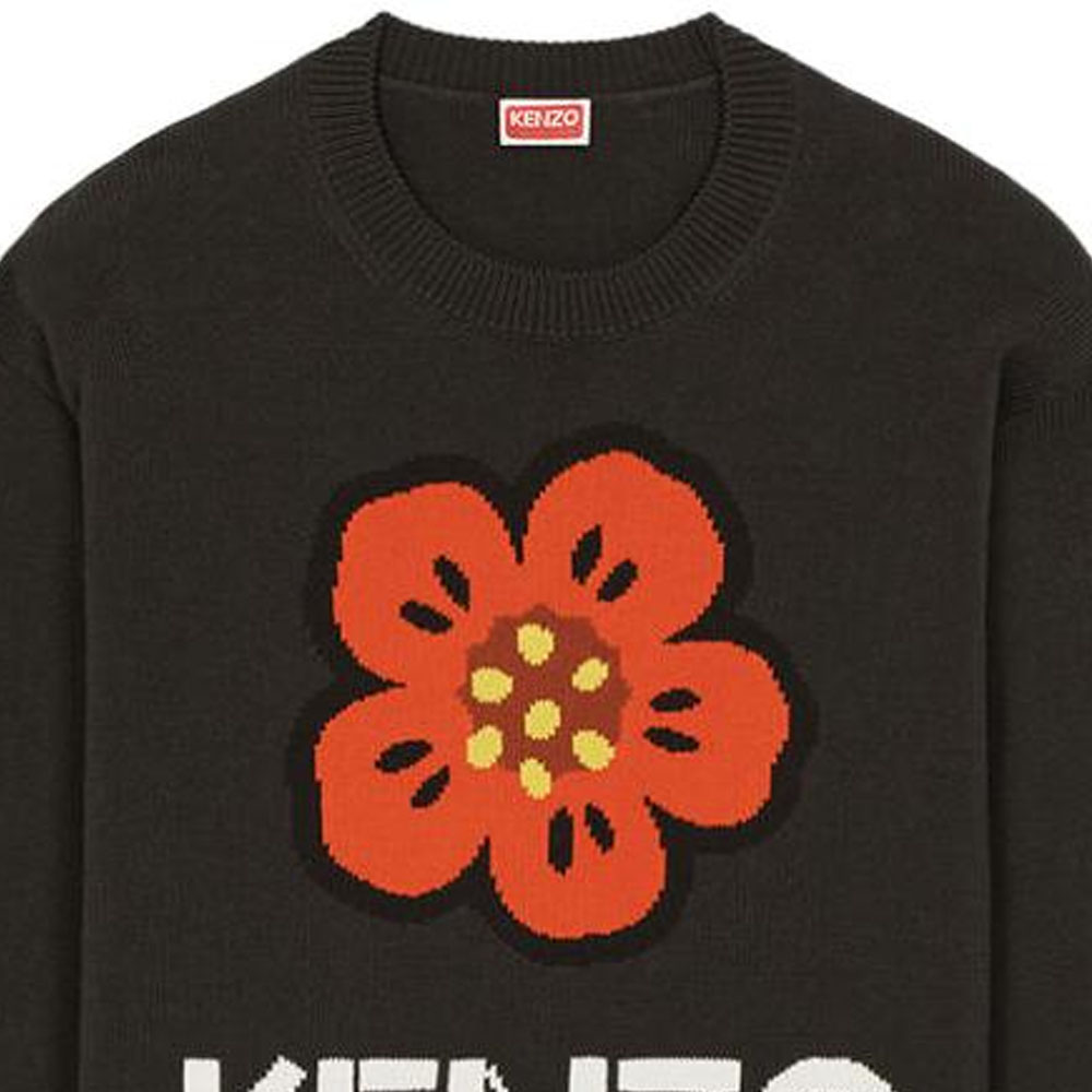 Sizing KENZO x Nigo 2023春夏款新年限定''木槿花''标志针织衫 黑色. FD55PU3803LC-99J