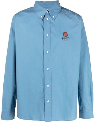 KENZO x Nigo SS23 蓝色花卉刺绣长袖衬衫 FD55CH4109LH-69 Order KENZO x Nigo SS23 蓝色花卉刺绣长袖衬衫 FD55CH4109LH-69