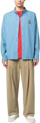 KENZO x Nigo SS23 蓝色花卉刺绣长袖衬衫 FD55CH4109LH-69 Lookbook KENZO x Nigo SS23 蓝色花卉刺绣长袖衬衫 FD55CH4109LH-69