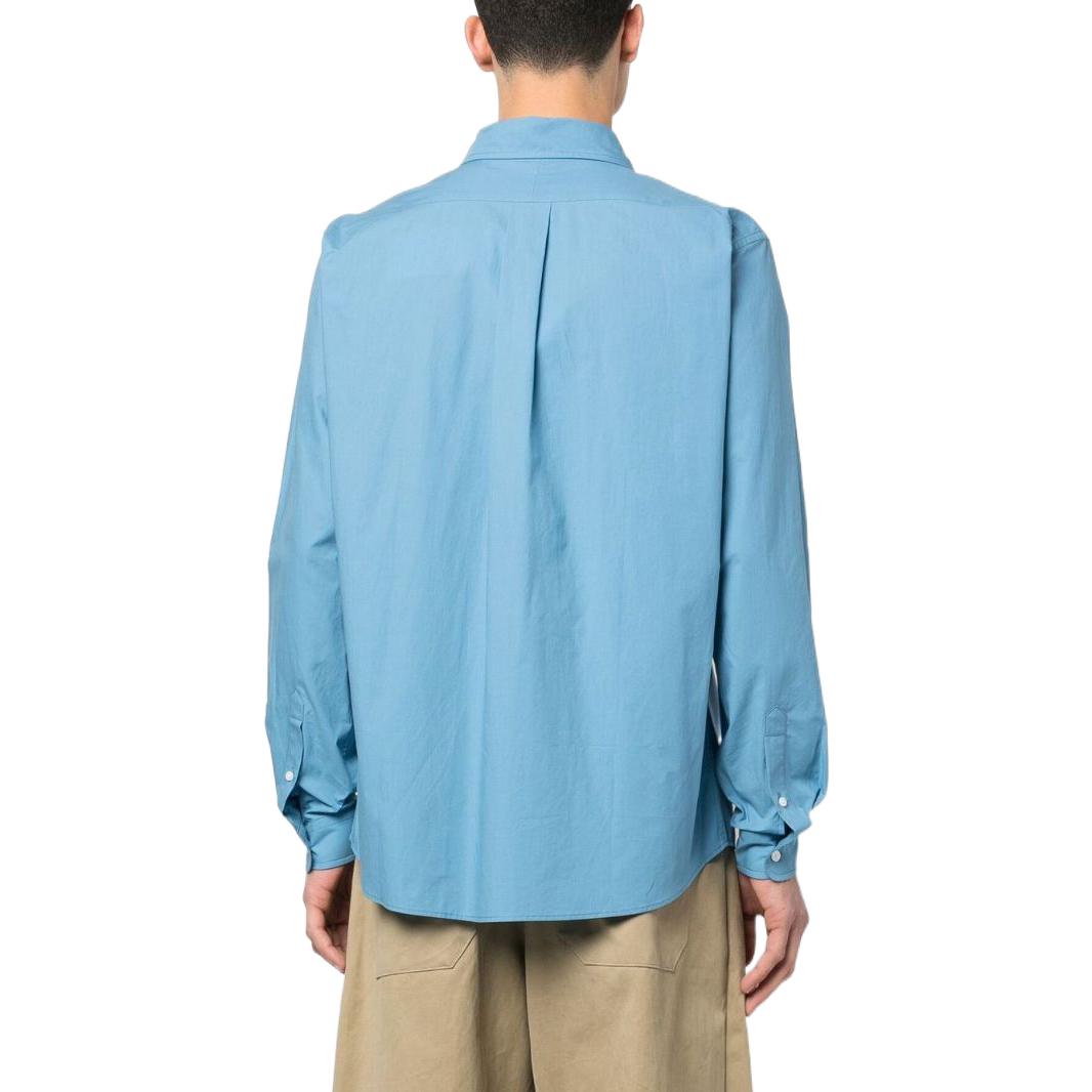 Shop KENZO x Nigo SS23 フローラル刺繍襟付き長袖シャツ ブルー FD55CH4109LH-69