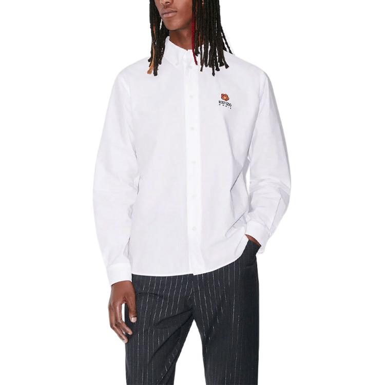 Shop KENZO x Nigo SS23 花卉刺繡白色長袖襯衫 限量版 FD55CH4109LH-01
