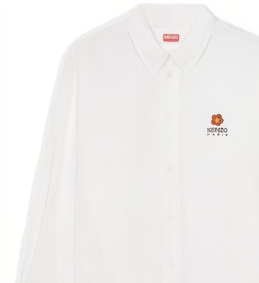 KENZO x Nigo SS23 Floral Embroidery White Long Sleeve Shirt Limited Edition FD55CH4109LH-01 Details for KENZO x Nigo SS23 Floral Embroidery White Long Sleeve Shirt Limited Edition FD55CH4109LH-01