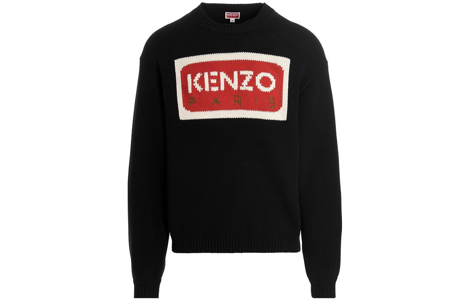 KENZO x Nigo SS23 Logo Print Crewneck Pullover Sweater Black FD55PU3833LA-99J
