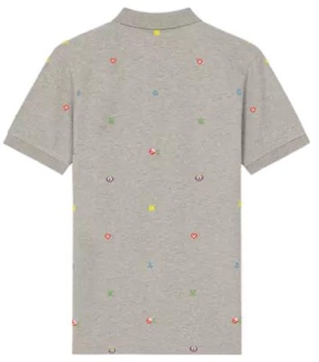 KENZO x Nigo SS23 Pixel Floral Embroidery Polo Shirt Pearl Grey Edition FD55PO0054PU-94 Lookbook KENZO x Nigo SS23 Pixel Floral Embroidery Polo Shirt Pearl Grey Edition FD55PO0054PU-94
