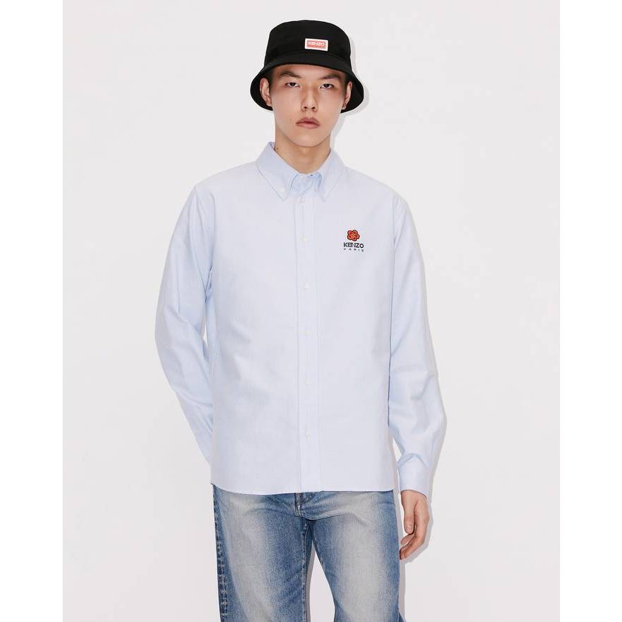 Shop KENZO x Nigo SS23 ユニセックス ライトブルー 刺繍 長袖シャツ. FD55CH4109LO-64-BU