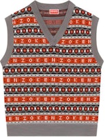 KENZO x Nigo Western Flower FW22 Merino Wool V-Neck Vest Red Capsule Series FC65PU3223CJ-21 KENZO x Nigo Western Flower FW22 Merino Wool V-Neck Vest Red Capsule Series FC65PU3223CJ-21