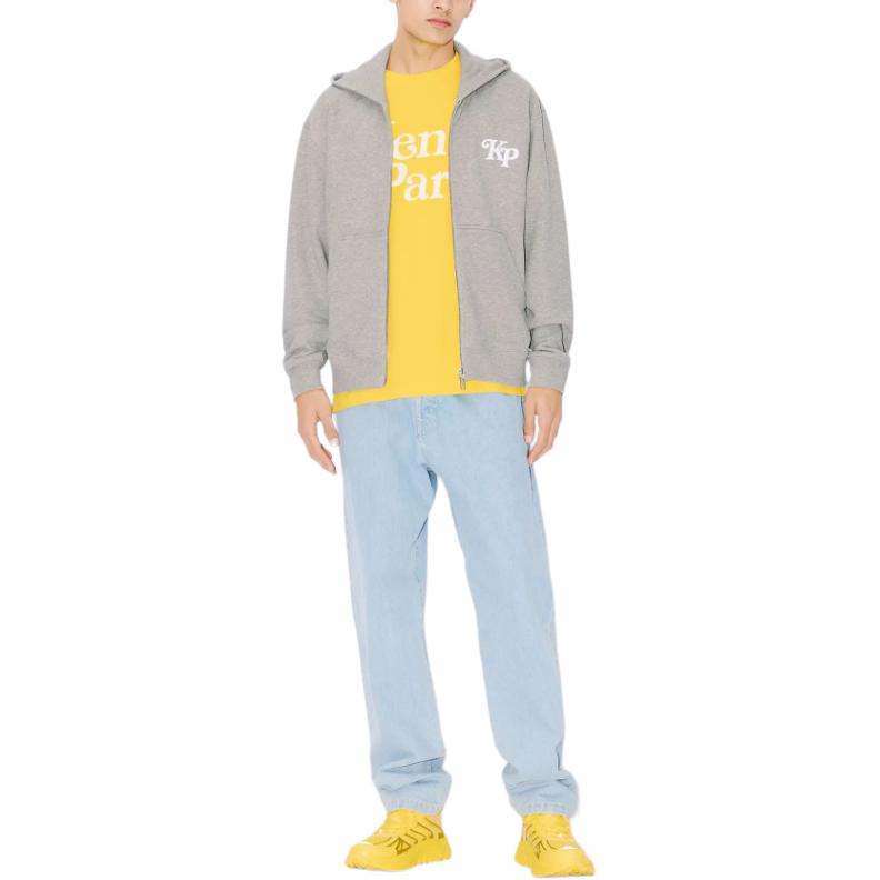KENZO VERDY SS24 Letter Print Zip Hoodie Mens Grey. FE55SW2104MG-94 圖 4