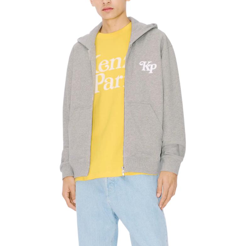 KENZO VERDY SS24 Letter Print Zip Hoodie Mens Grey. FE55SW2104MG-94 圖 6
