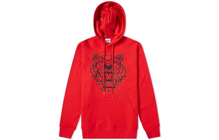 KENZO Year of the Tiger Logo Hoodie Red Tiger Print Capsule Collection FC55SW330CMB-21