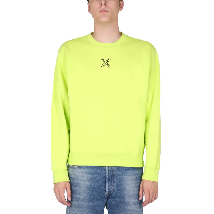 KENZO Yellow Crewneck Sweatshirt with Logo Print. FB65SW0124MS-59 圖 5