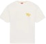 Buy KENZO Yellow Crewneck T-Shirt with Solid Color and Letter Print Style FE52TS1184SO0-2B
