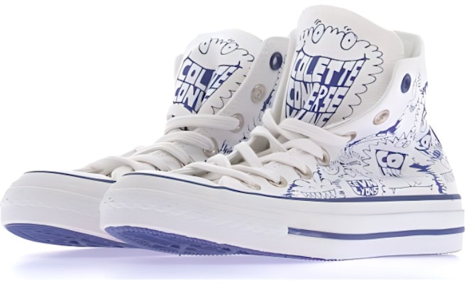 匡威 Chuck Taylor All Star 防滑耐磨包裹性 高筒 帆布鞋 男女同款 白藍 Lookbook 匡威 Chuck Taylor All Star 防滑耐磨包裹性 高筒 帆布鞋 男女同款 白藍