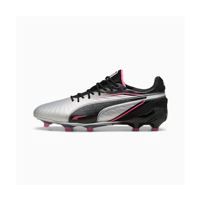 King Ultimate FG/AG Soccer Cleats PUMA Silver-PUMA Black-Sun Struck-PUMA White