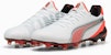 King Ultimate FG/AG Soccer Cleats PUMA White/PUMA Silver/Glowing Red/PUMA Black 108821-01