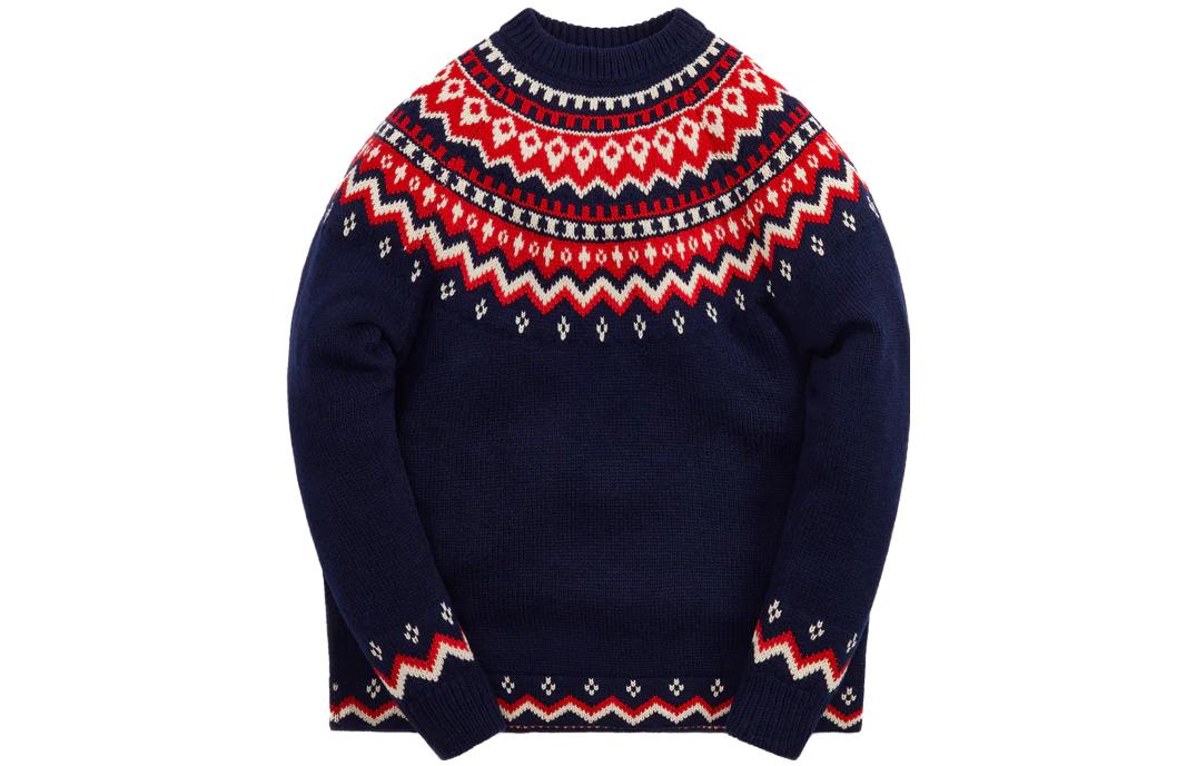 KITH 10038 Wool Jacquard Pullover Navy KHW030233-1025